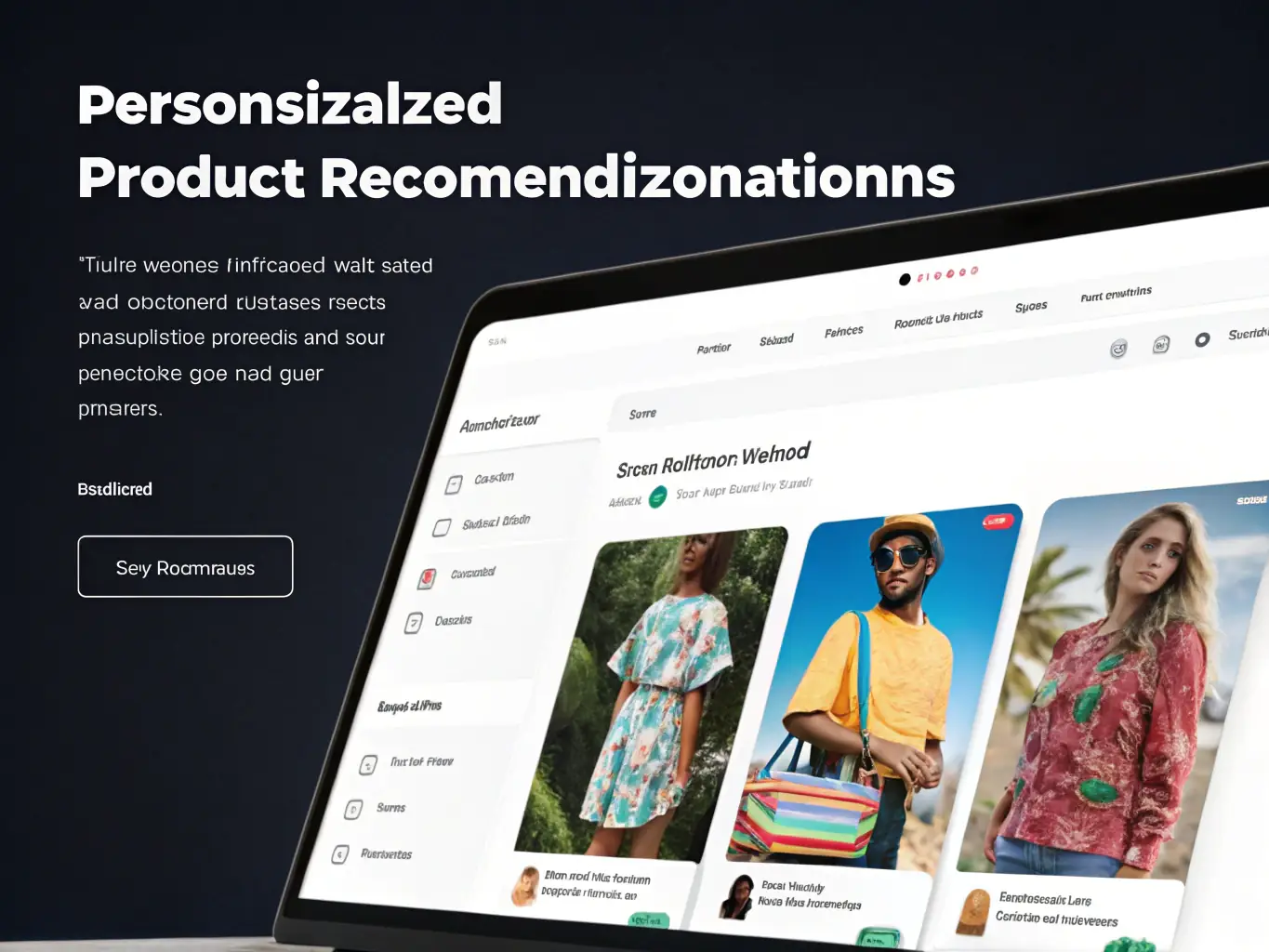 An image of a website interface showing personalized product suggestions tailored to individual users, demonstrating Compass Solutions' recommendation engine.